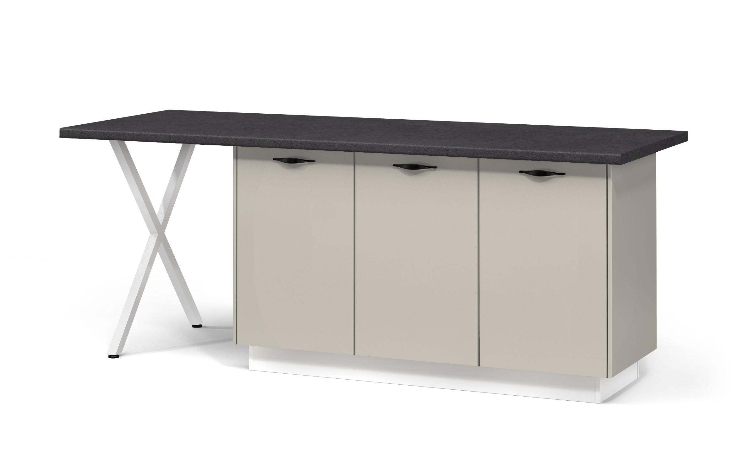 Island cabinet Simon 58, cashmere + white  1